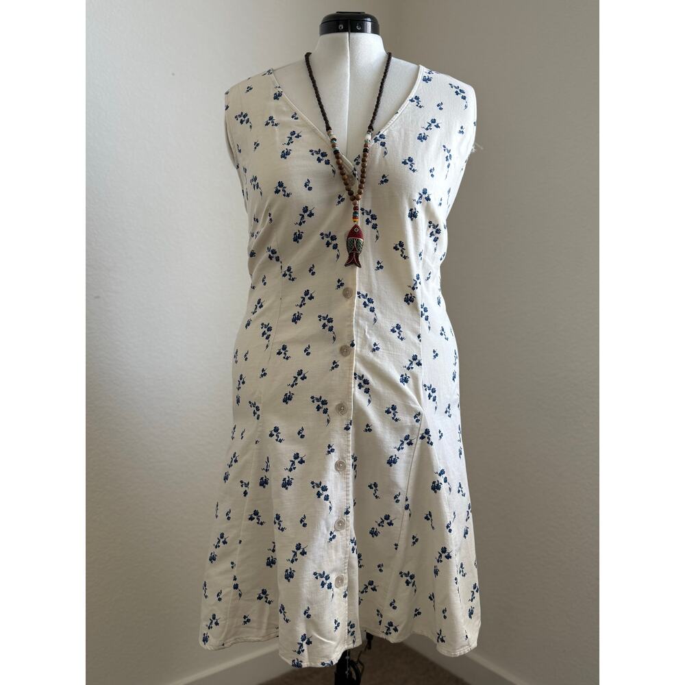 NWT XXL Button Front Sleeveless Dress with 2 Side Pockets